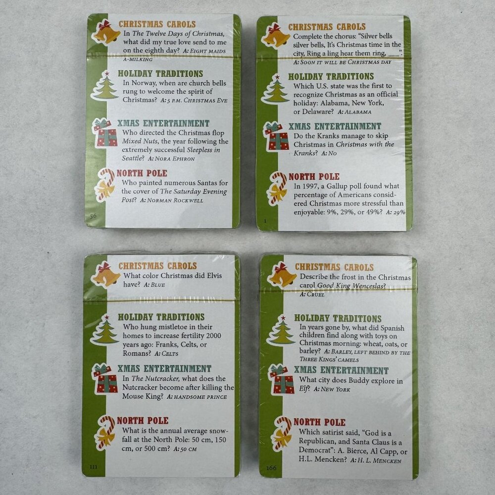 Christmas Trivia Game By Go! Games 2+ Players Adult 12+ Family Fun 220 Cards - Picture 4 of 14